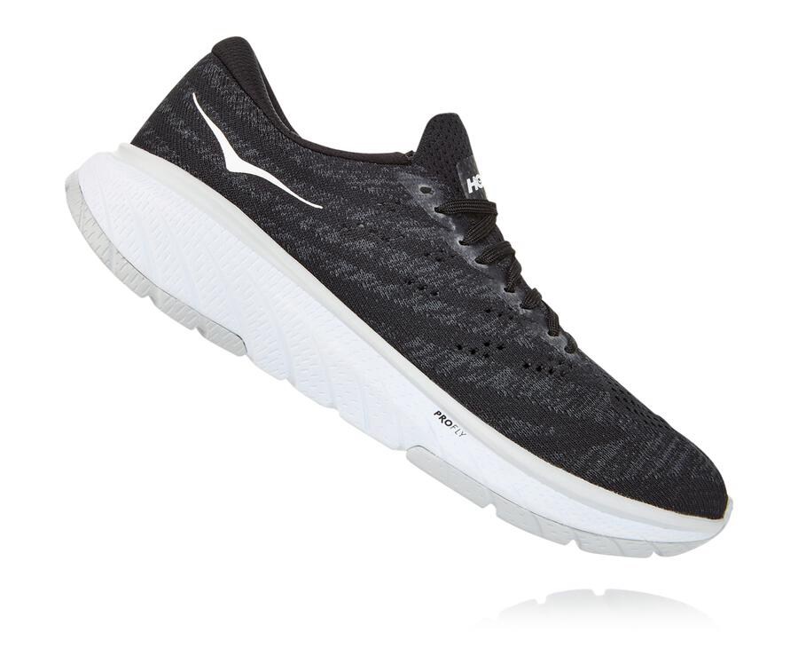 Hoka One One Loopschoenen Dames - Cavu 3 - Zwart/Wit - TE6041938